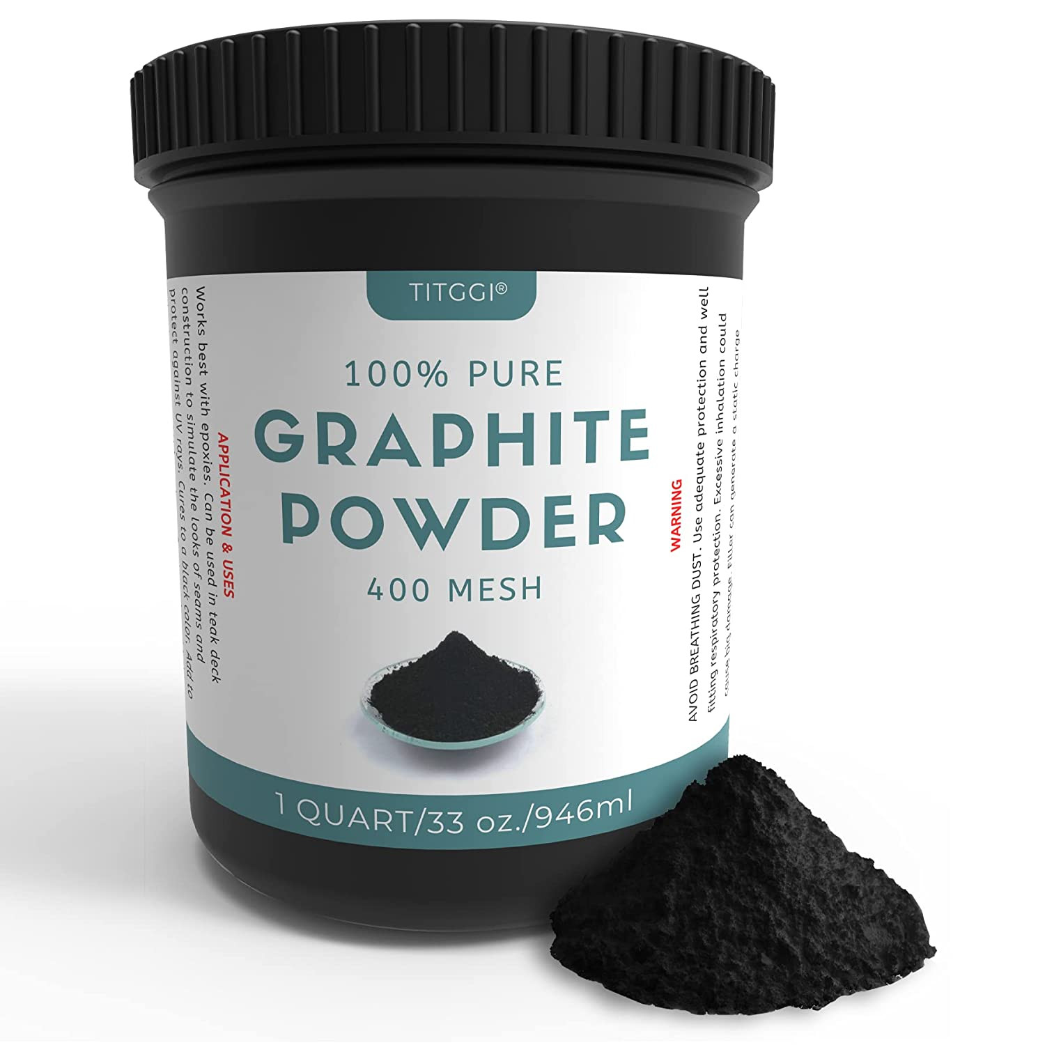 Graphite Powder, Dry Graphite Powder for Locks & Bearings, 1 Quart