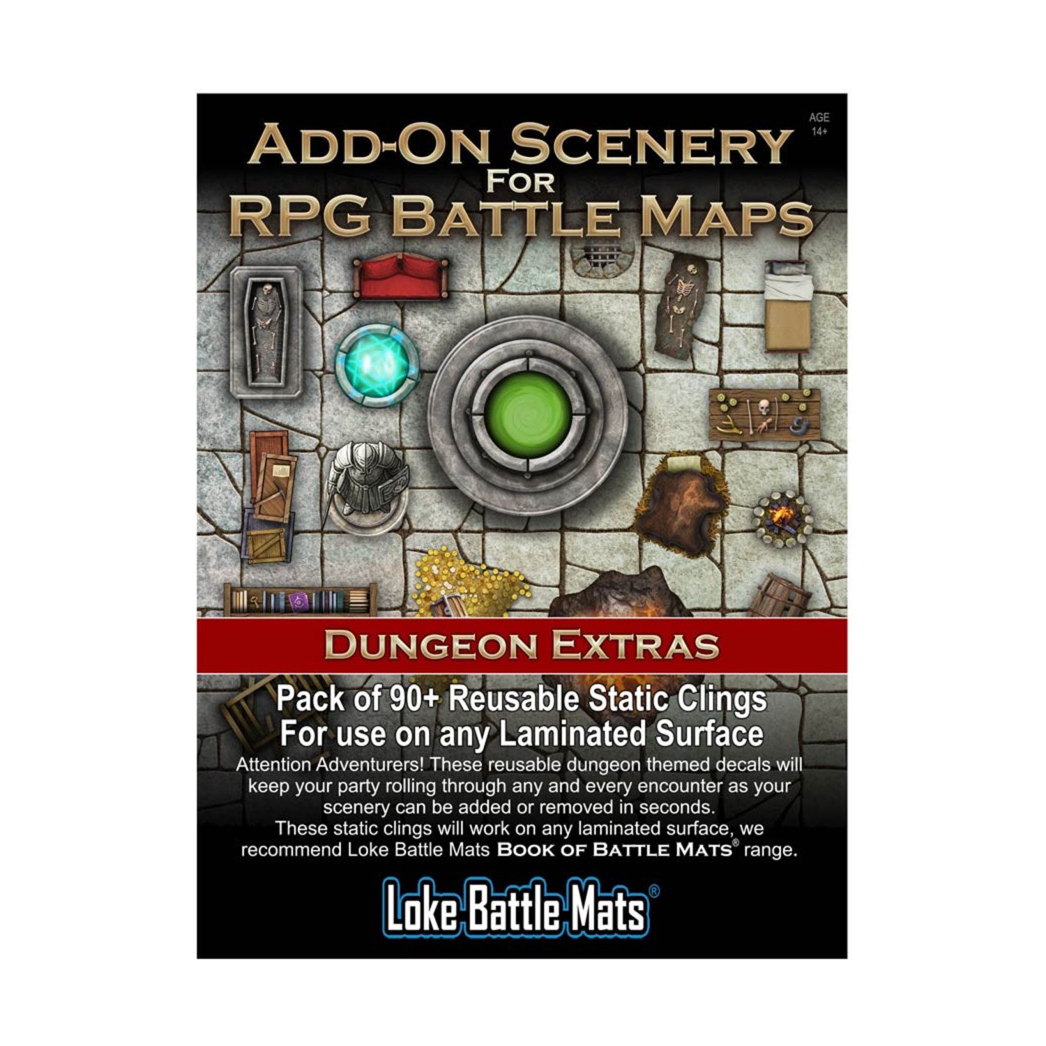 Loke RPG Mats Add-On Scenery for RPG Battle Maps - Dungeon Extras New