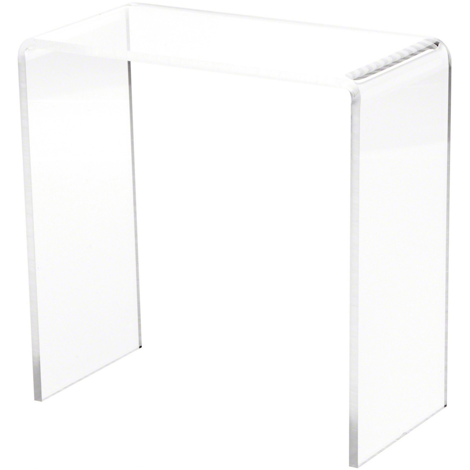 Plymor Clear Acrylic Vertical Rectangular Display Riser, 8" H x 8" W x 4" D