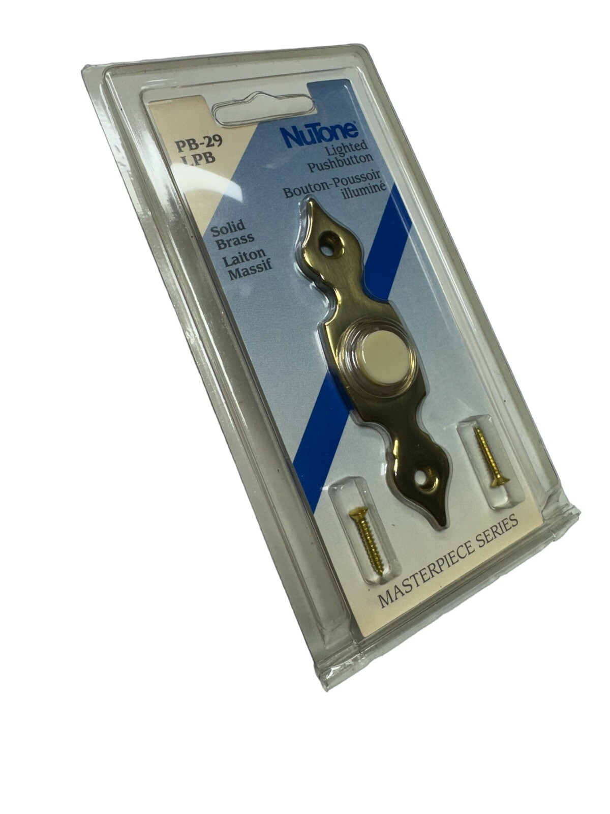 (Qty: 6) NuTone PB-29LPB Pushbutton Lighted Door Bell Solid Brass Polished