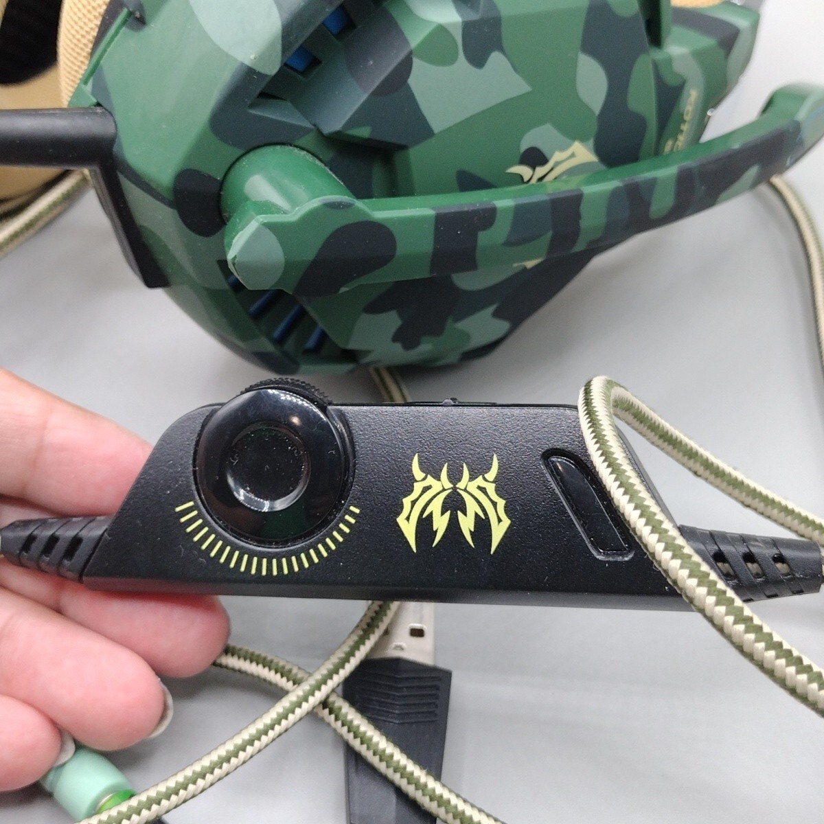 Kotion Each Pro Gaming Headset G2600 CAMO LED Mic Wired Untested Free Returns
