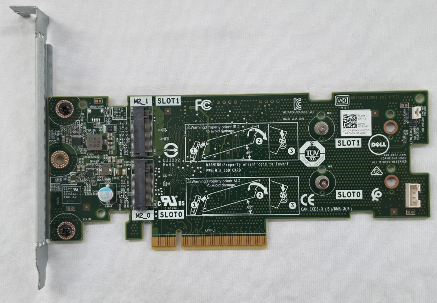 Dell 72WKY BOSS-S1 2x SATA M.2 Boot Card for PowerEdge R740