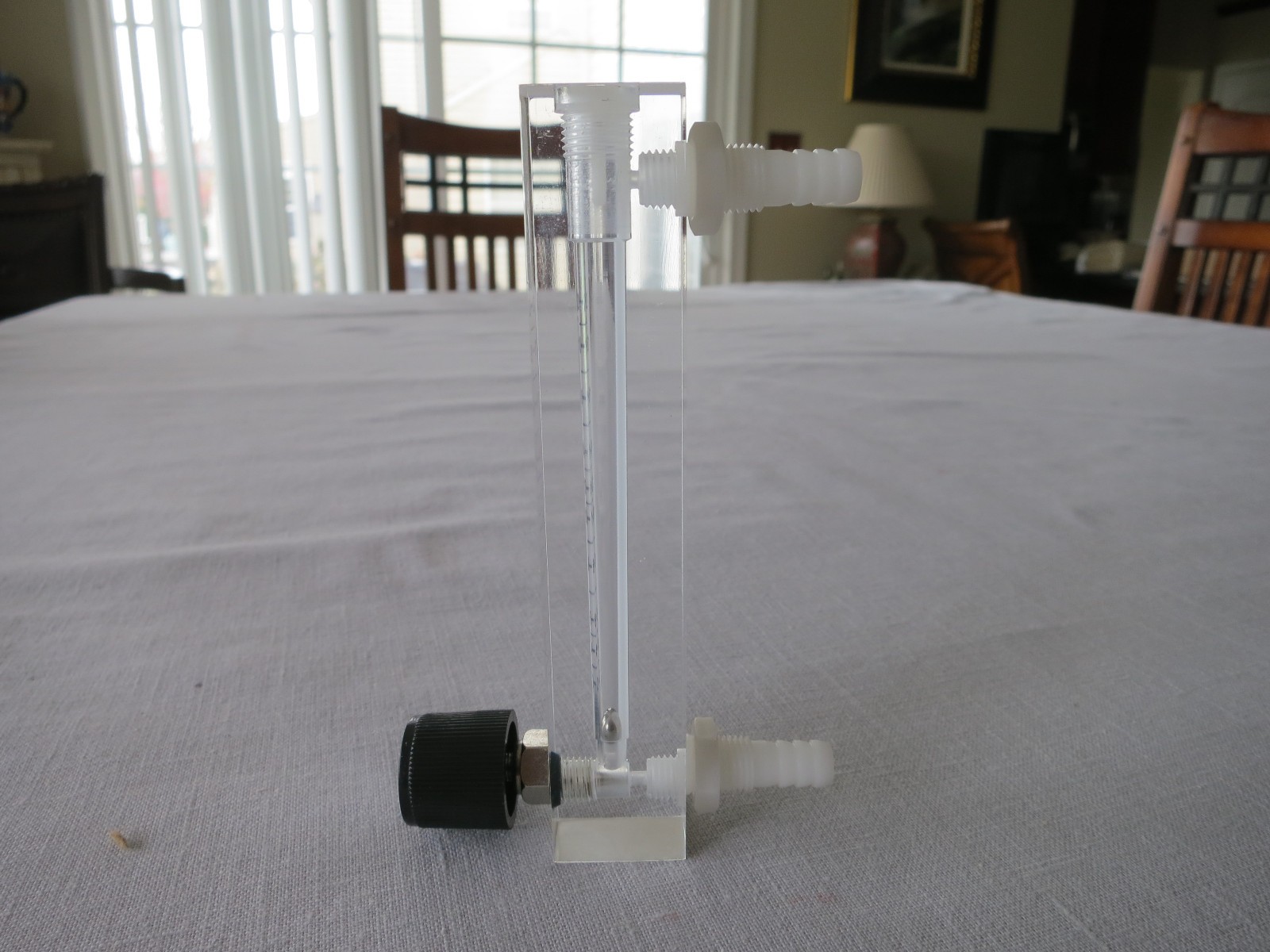Acrylic Flowmeter 2-20 with Control Valve, New