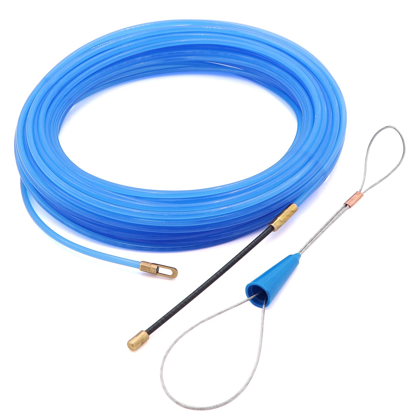 65 Feet Fish Tape Wire Puller Through Wall Electrical Fish Tape Pull Push Kit