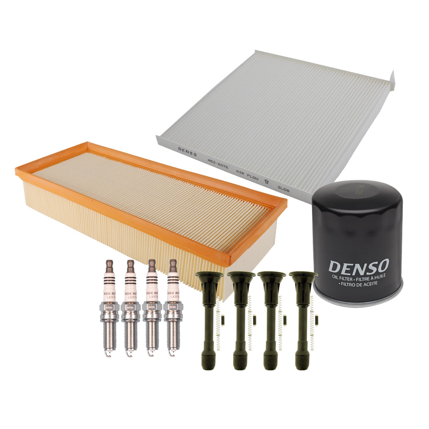 Denso Tune Up Kit NGK 4 Spark Plugs & Boots Kit for Nissan Altima 2.5L L4 QR25DE