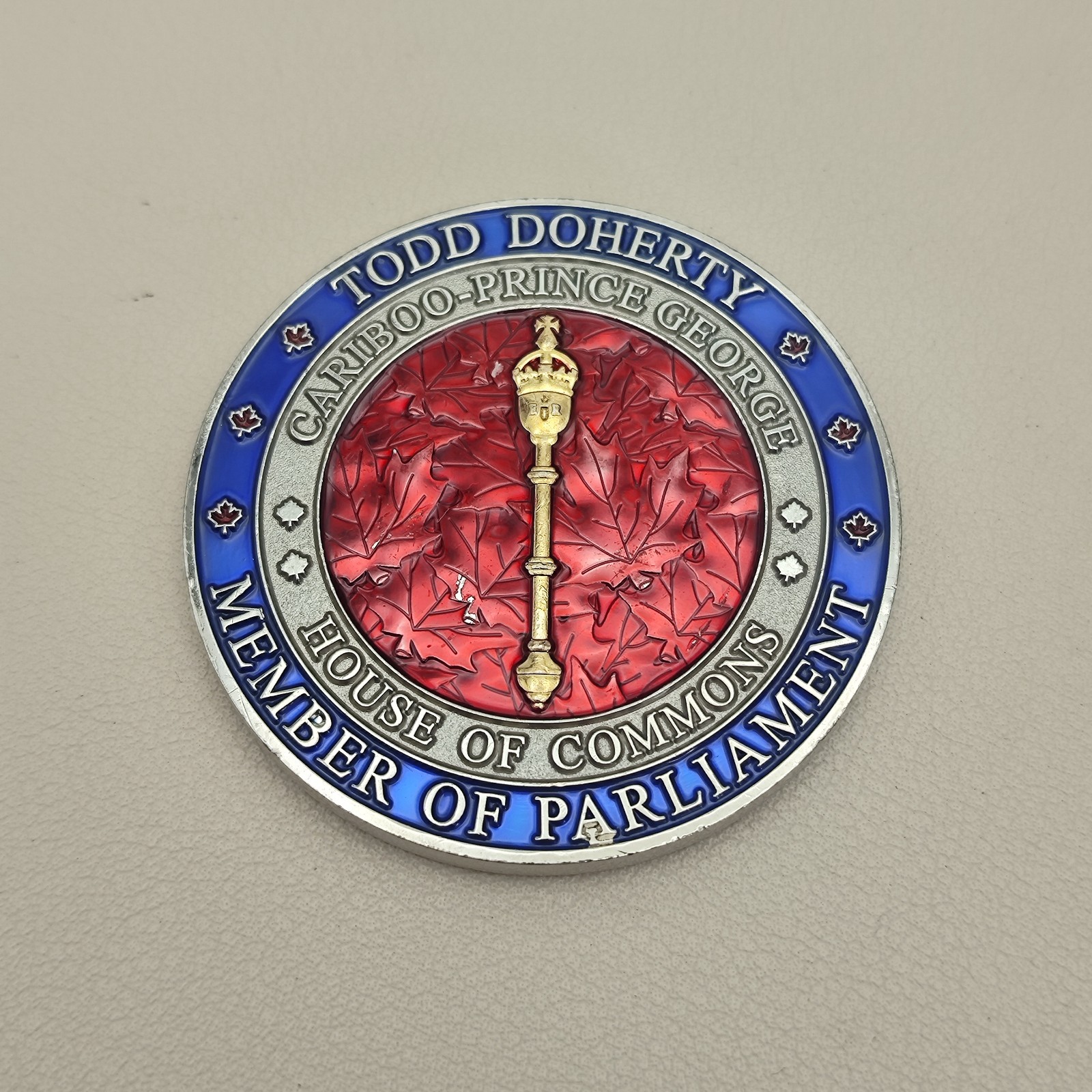 Todddoherty Member of Parliament House of Commons Challenge Coin