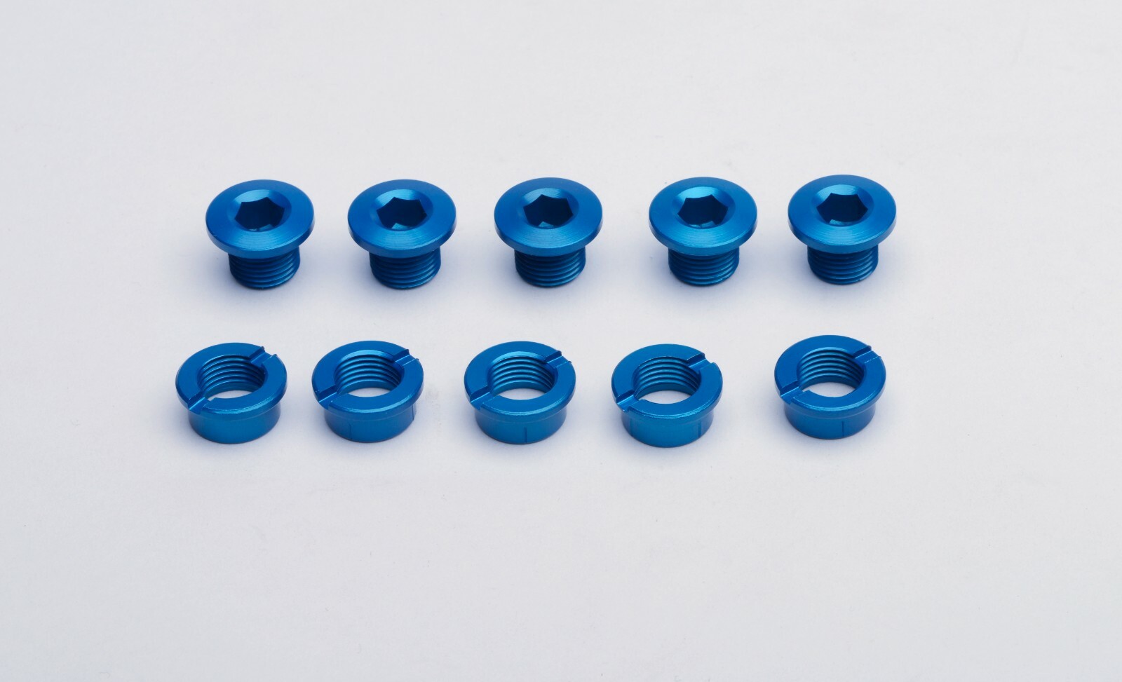 Vuelta Alloy Chainring Bolt Set 6mm Single Blue