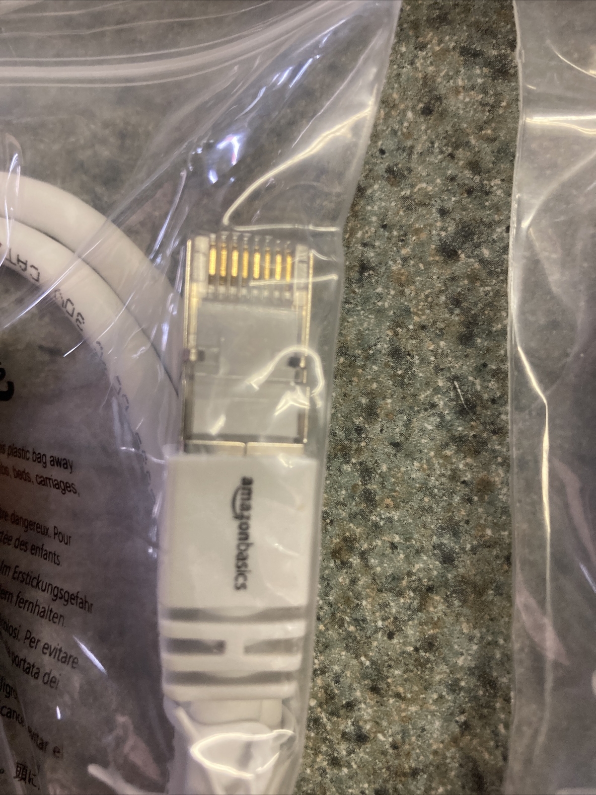 5 Pack Amazon Basics RJ45 Cat 7 High Speed Ethernet Cable 3ft