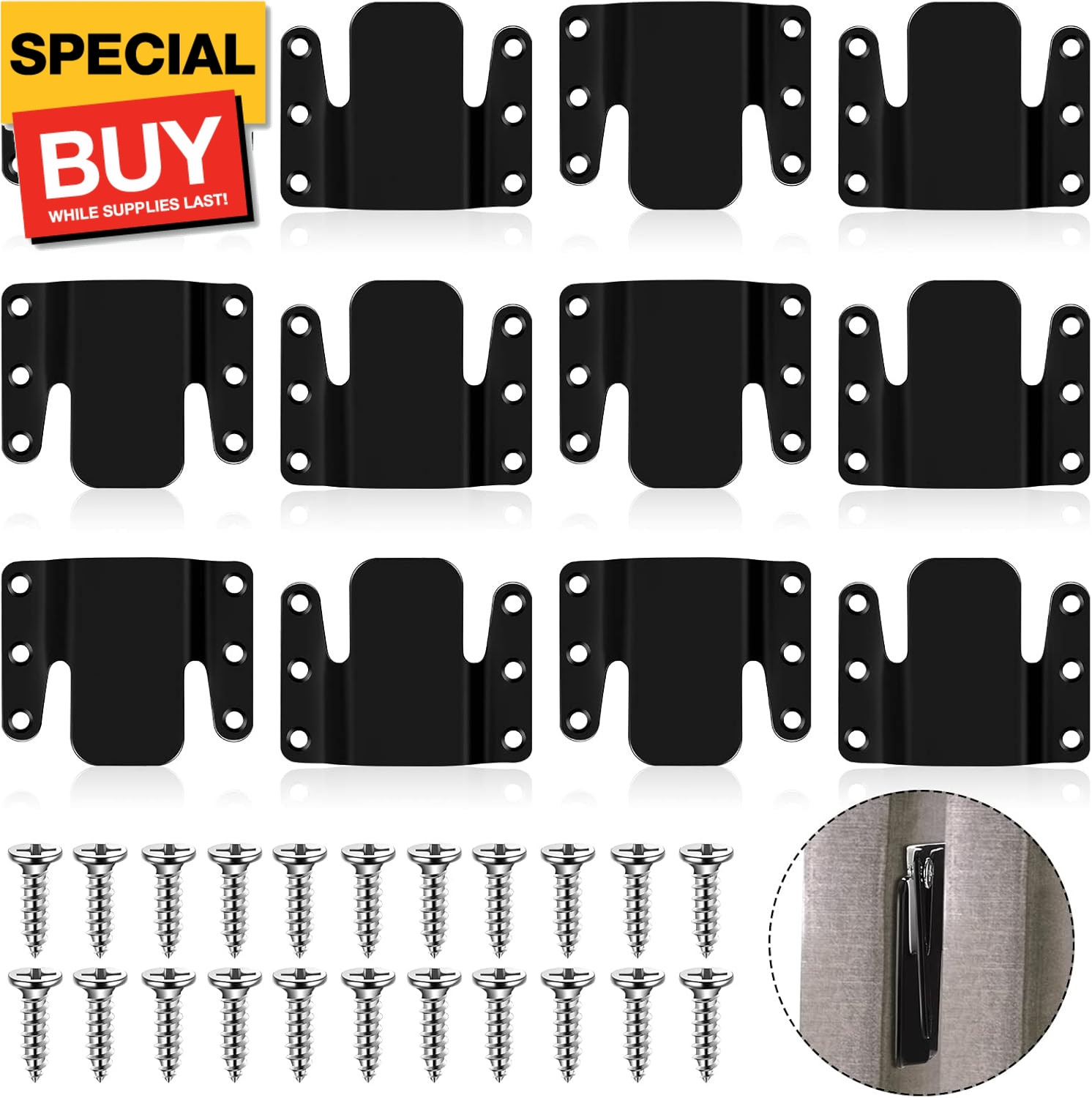12 Pieces Universal Sectional Sofa Interlocking Metal Couch Connectors - Furnitu