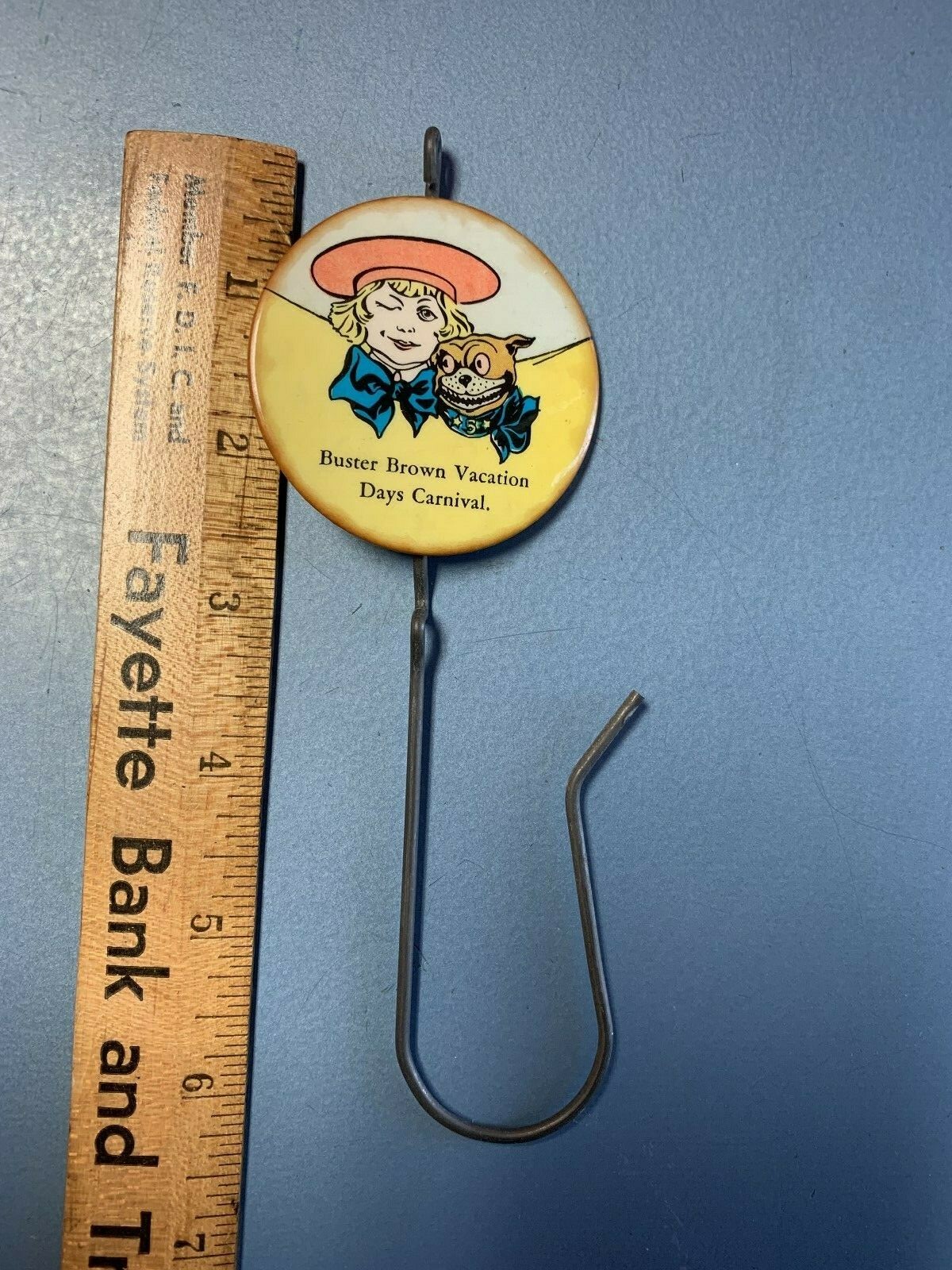 Vintage 1946 Buster Brown Vaction Days Carnival Receipt Tag Holder