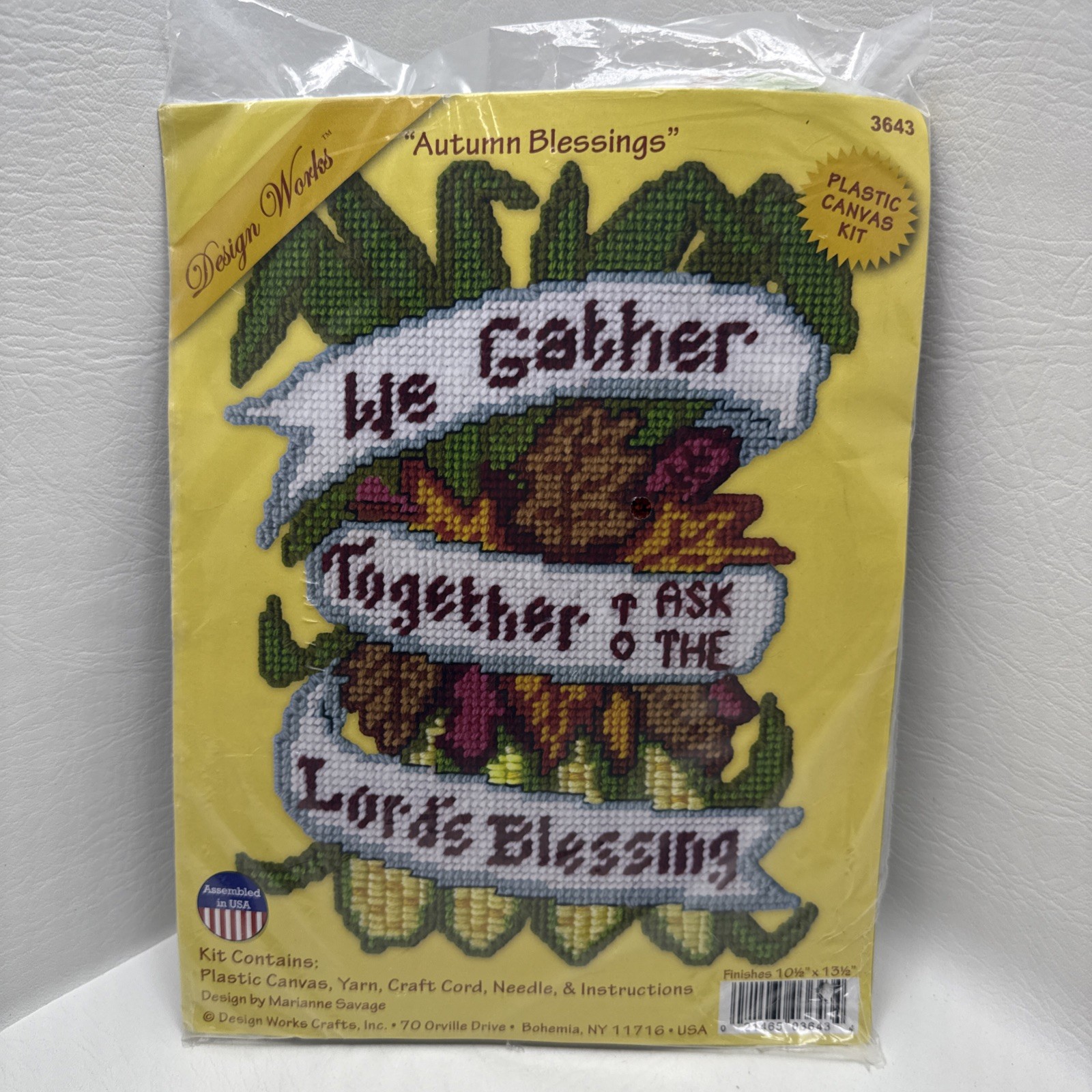 Design Works #3643 “We Gather Together” Plastic Canvas Kit 10.5” X13.5”
