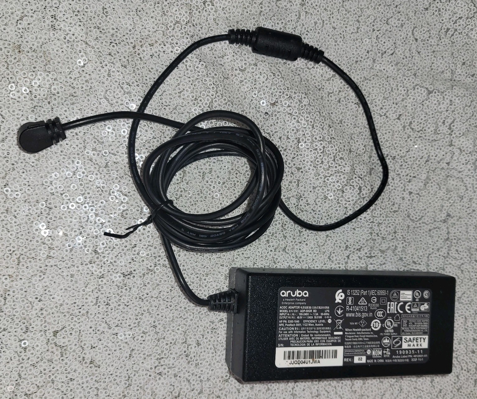 Original Aruba ADP-50GR BD 48V AC/DC Power Supply Adapter 50W Charger cord