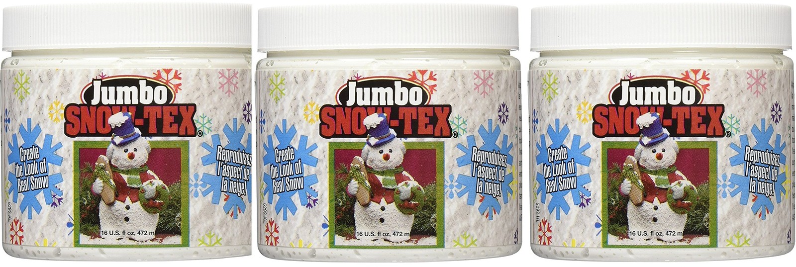DecoArt DAS9-22 Snow-Tex, 16 -Ounce (3 Pack) 16 Fl Oz (Pack of 3), White