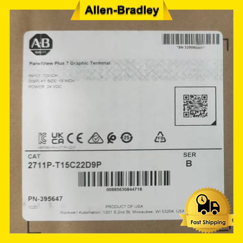 AB 2711P-T15C22D9P SER B NEW PanelView Plus 7 Graphic Terminal 2711PT15C22D9P AB