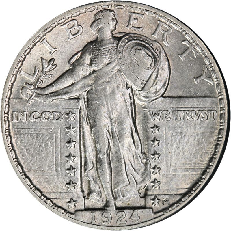 1924-P Standing Liberty Quarter Nice AU/BU Nice Eye Appeal Nice Strike