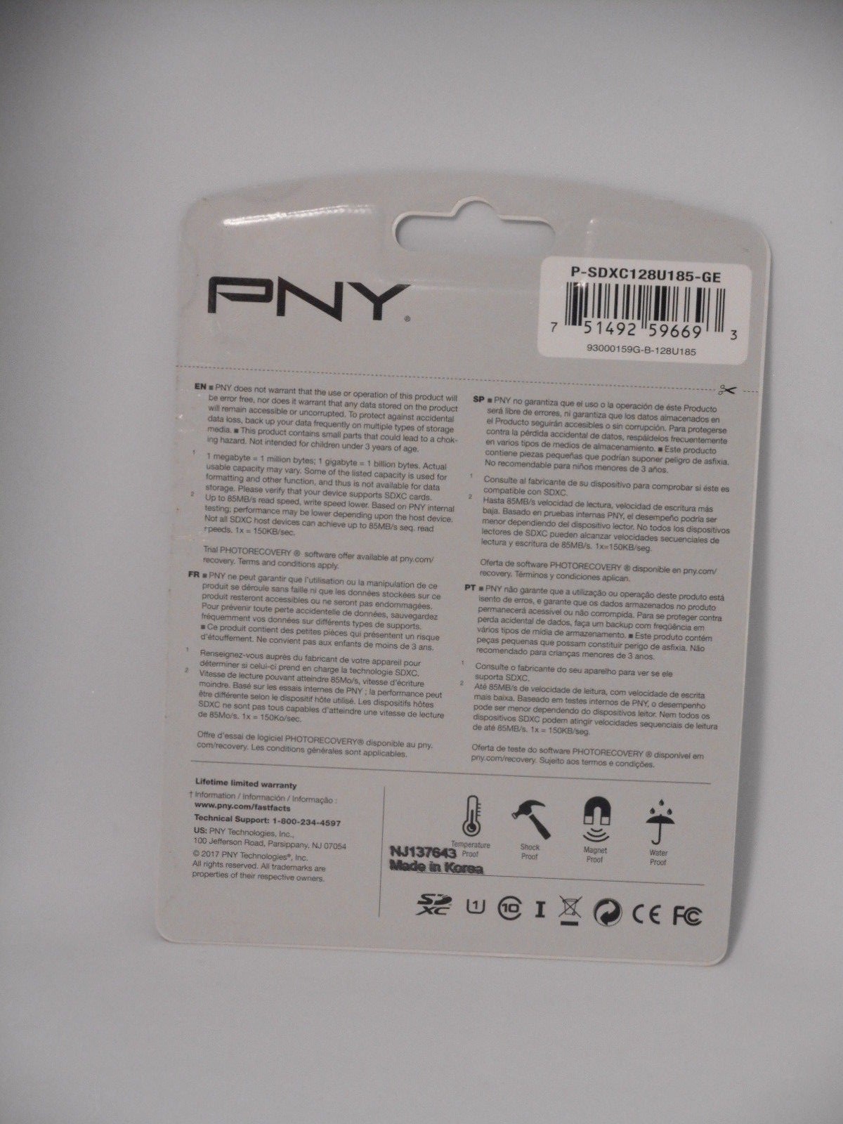 PNY 128GB High Performance UHS-I SDXC Memory Card (Class 10)