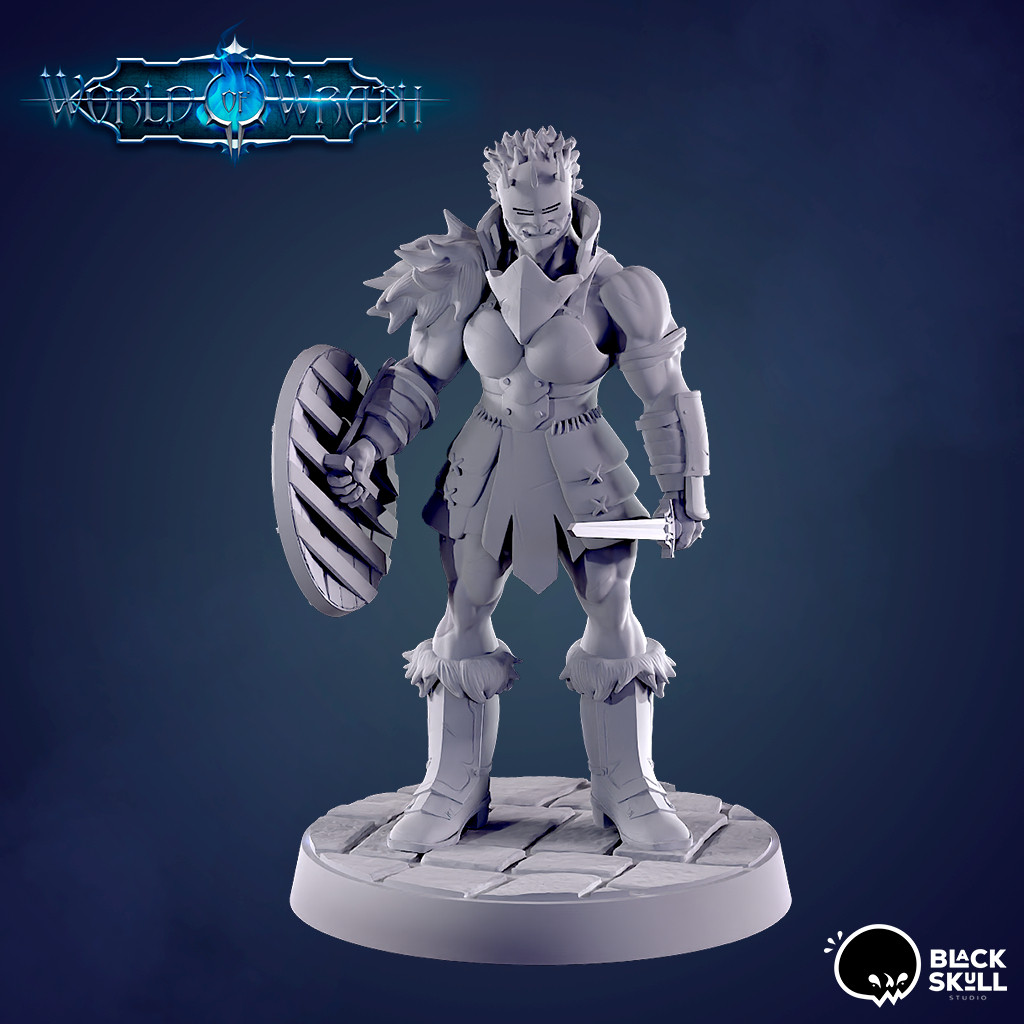 Dungeons & Dragons Playable Character - Female Half Orc Yvelda Fighter, Warrior