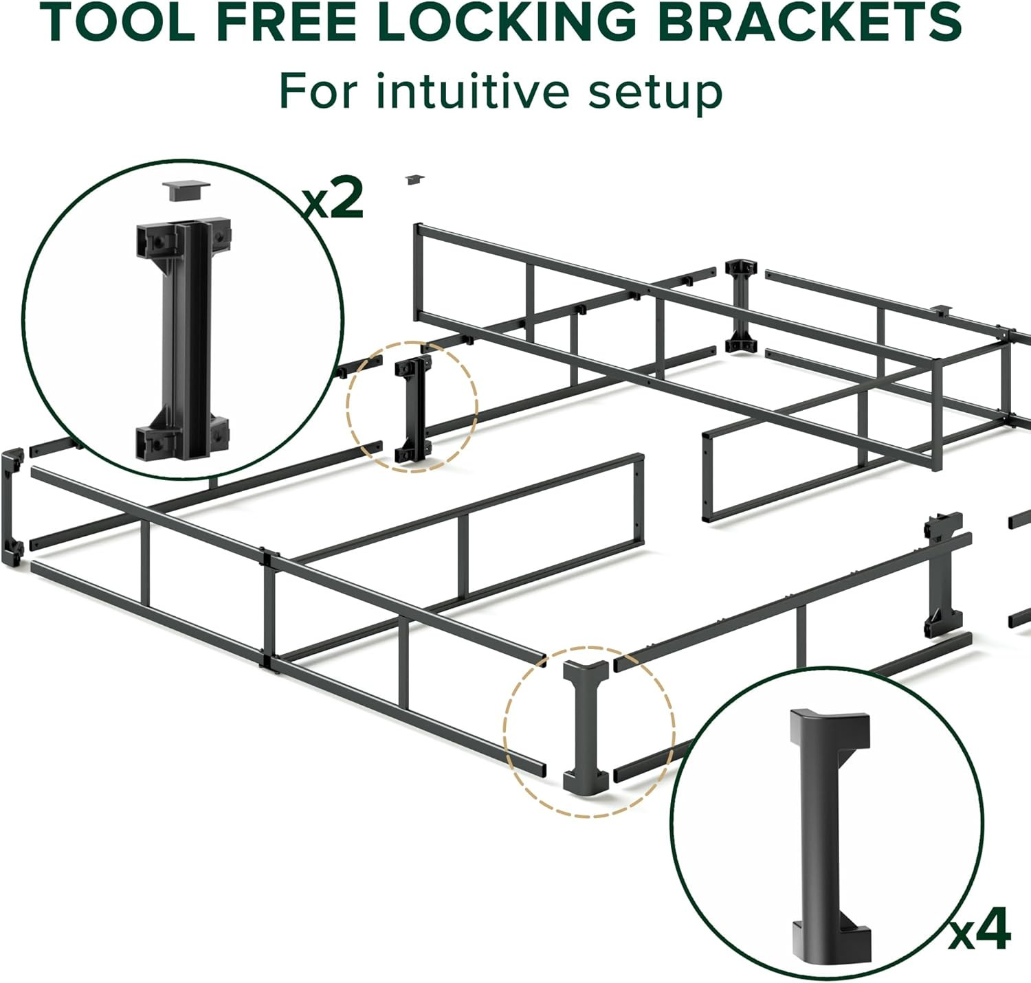 9 Inch Wonderbox(Tm) Smart Box Spring, Quick Assembly Mattress Foundation, Du...