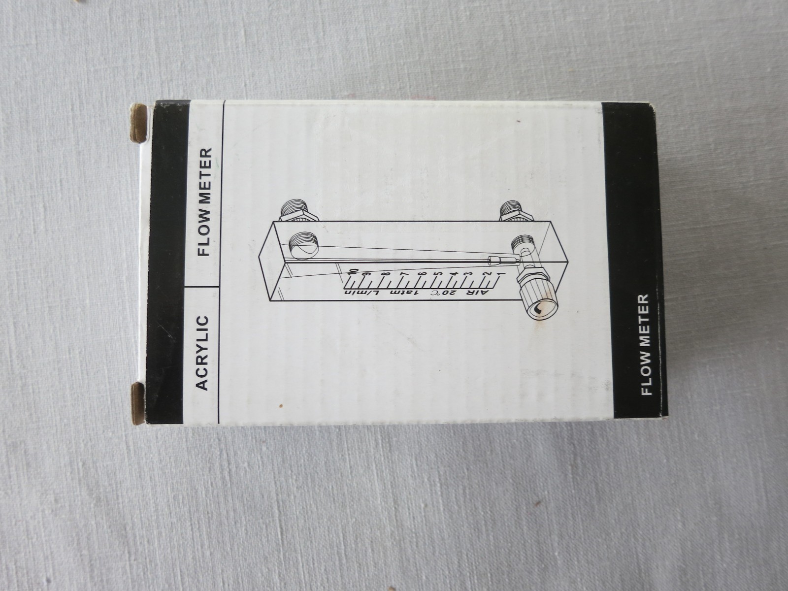 Acrylic Flowmeter 2-20 with Control Valve, New