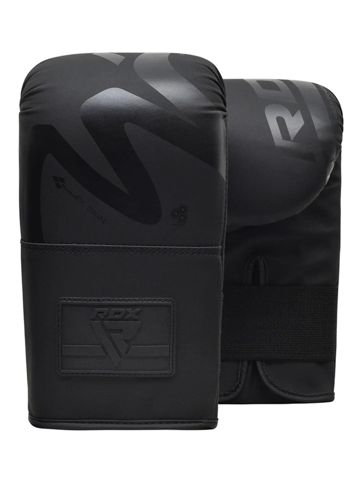 RDX Noir Boxing Bag Gloves for Heavy Punching, Leather Bag Training Punch Mitts