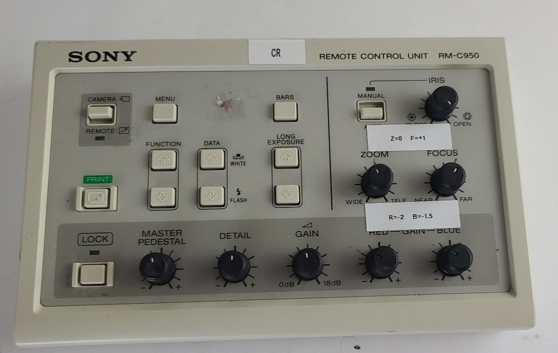 Sony RM-C950 Remote Camera Control for DXC-9000, 950, H10, 390 CCD Cameras