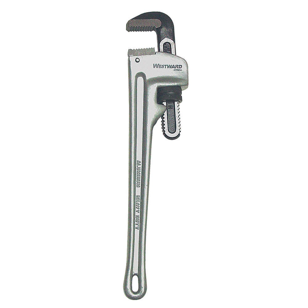WESTWARD 4YR90 Pipe Wrench,I-Beam,Serrated,18" 4YR90