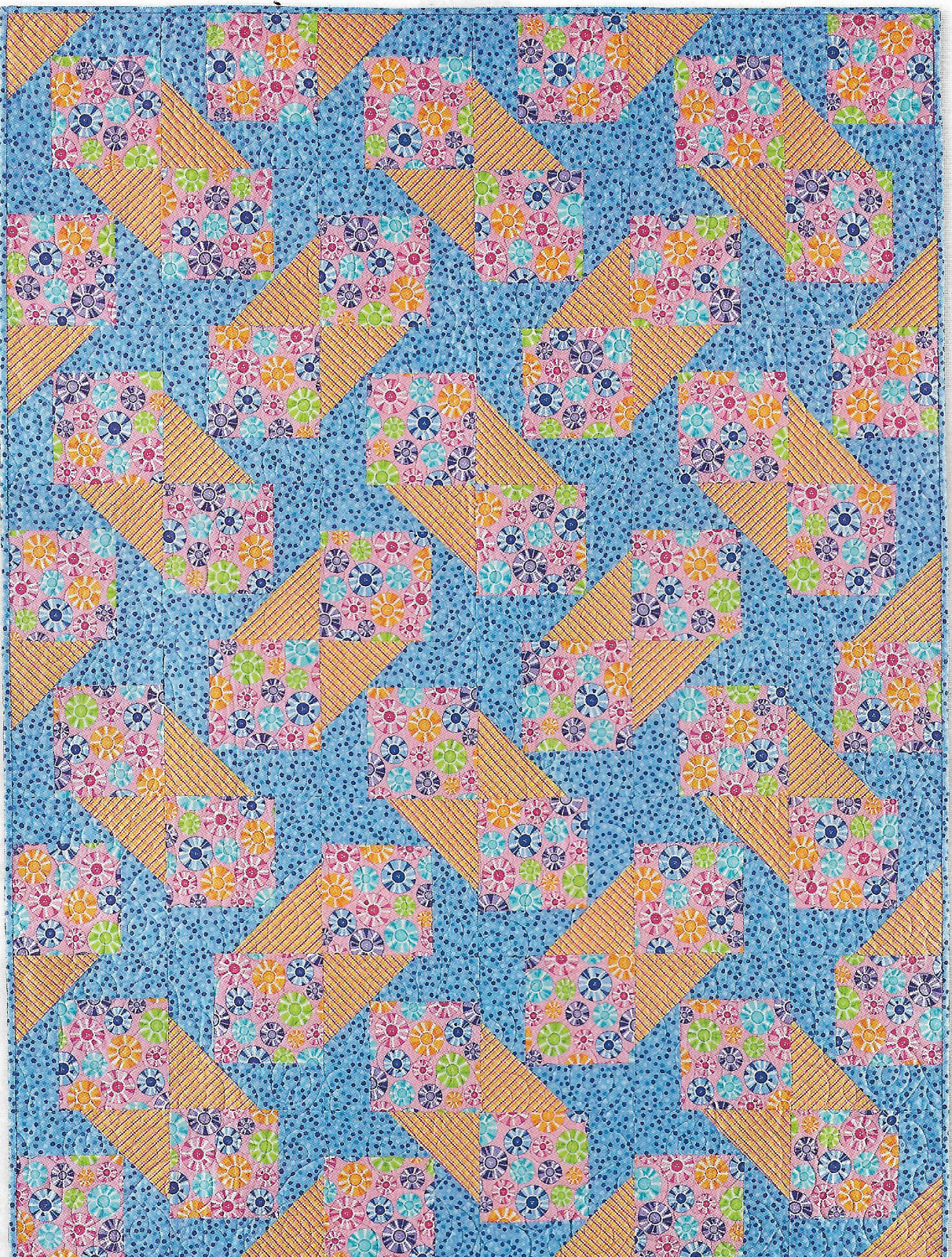 Spinning Around Quilt quilting pattern instructions