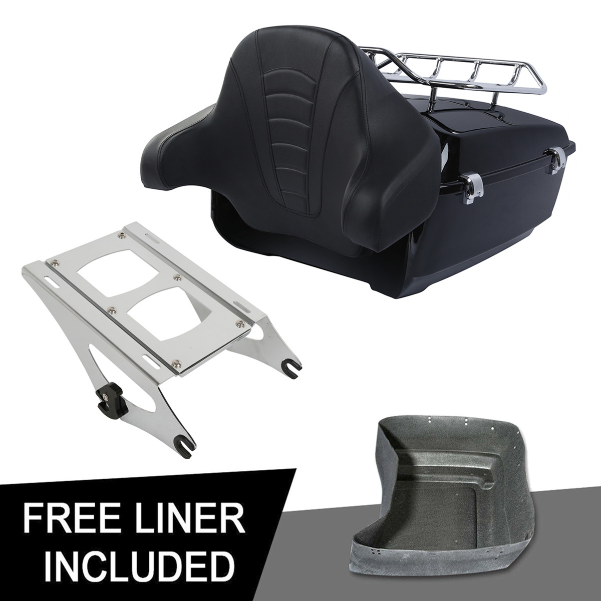 King Trunk Latch Pad 2-Up Mount Fit For Harley Touring 2014-2025
