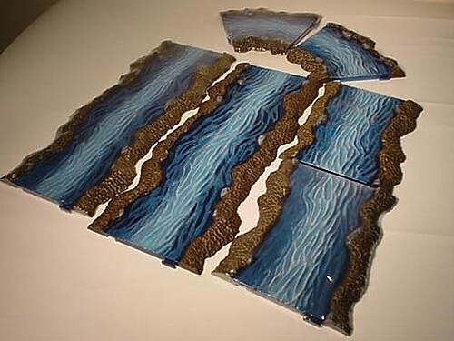 Pegasus River 6pc Set (Painted) - Model Railroad Scenery Supply - 1/32-1/72