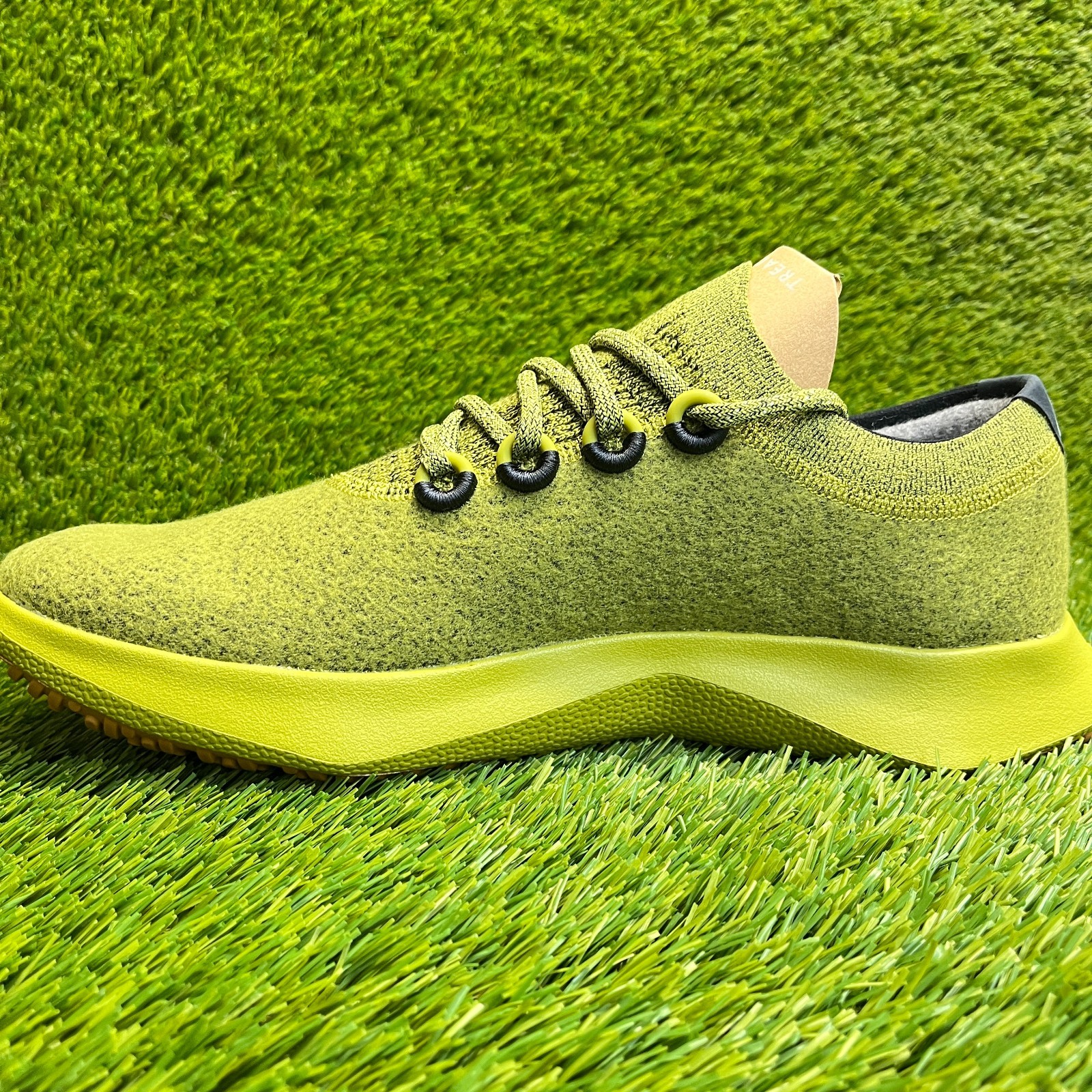 Allbirds Wool Dasher 2 Mizzles Mens Size 12.5 Hazy Lime Running Shoes Sneakers