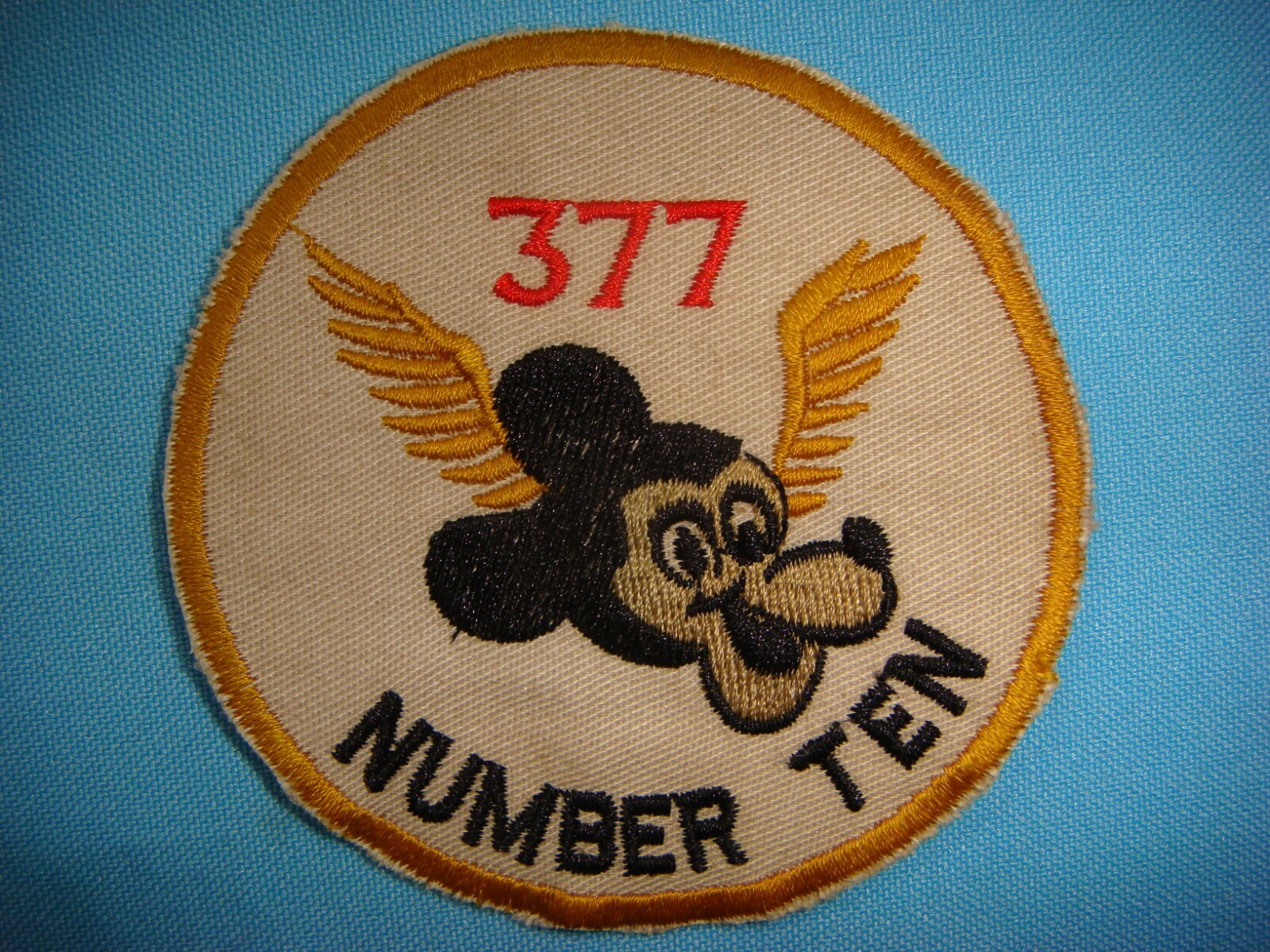 PATCH US 377th MEDICAL Co. NUMBER TEN AND MICKEY MOUSE WINGED "