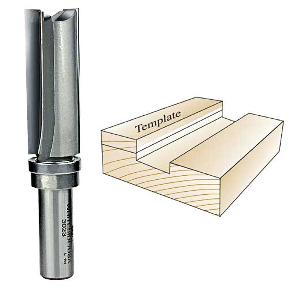 Whiteside Template Bit, 1/2 in. SH x 3/4 in. CD x 2 in. CL