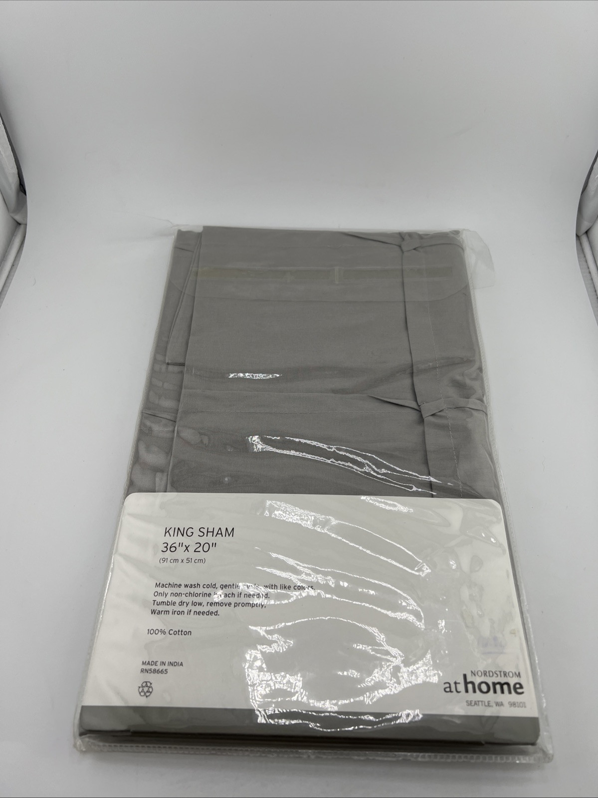 Nordstrom At Home Grey Opal King Sham 36"x20"