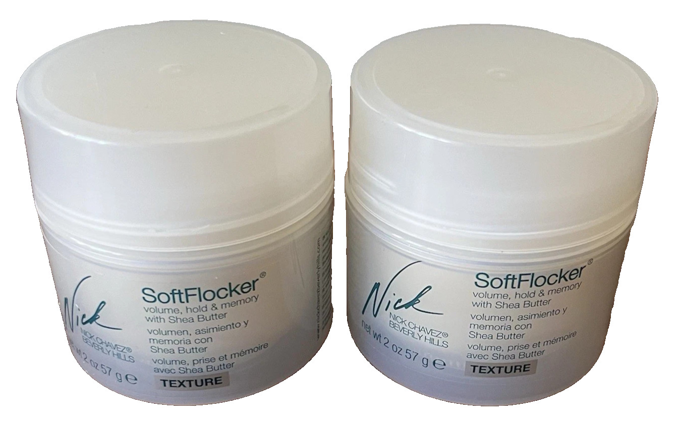 Lot of 2 ~ Nick Chavez Soft Flocker Volume Hold & Memory with Shea Butter ~ 2 oz