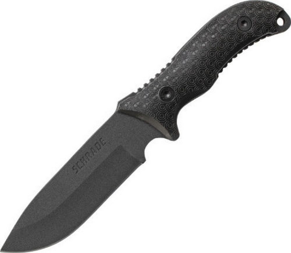 Schrade Frontier Fixed Blade Knife Black Drop / Tpe Textured  Sheath - SCHF36