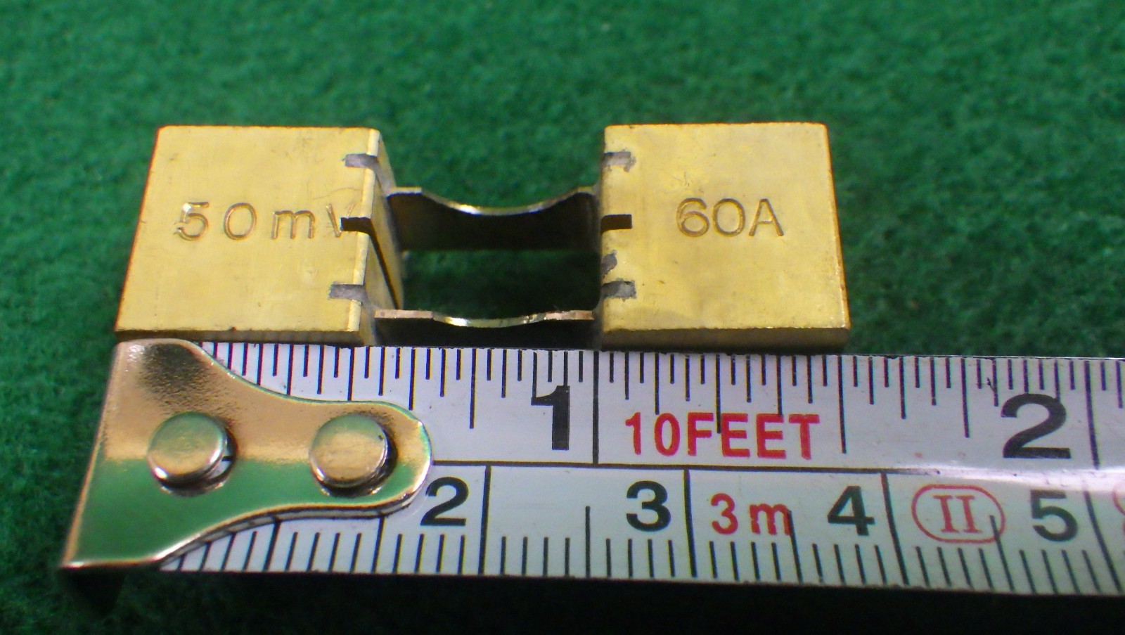 NOS Vintage Electronics Brass Shunt 60A 50mV Mini