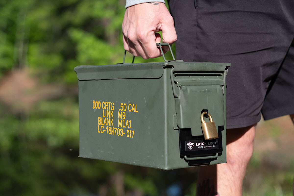 LATCH LOCK ammo can security locking device (With Lock) for .50 cal and Fat 50