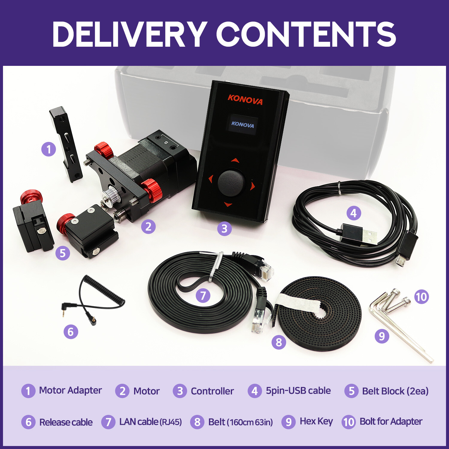 Konova KMS S2 Motor Kit Only for Motorized Camera Slider Timelapse System