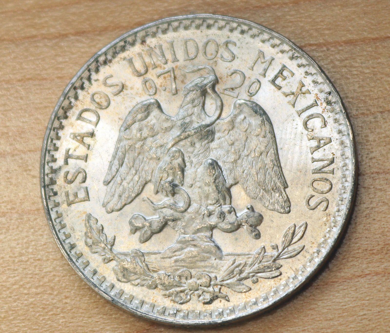1944 Mexico 50 Centavos Silver