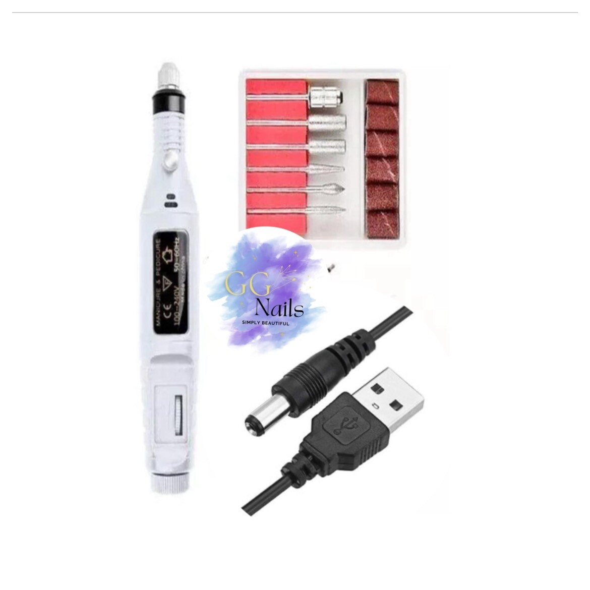 Electric DRILL NAIL File Acrylic 💅🏼🦶🏻Manicure Pedicure Portable Machine Kit