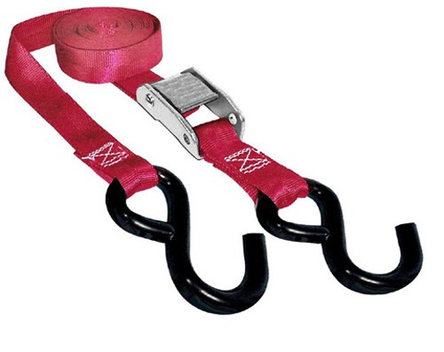 SPI 12-140-1 Tie Down Straps 1" X 66" 2000 Lb. Red