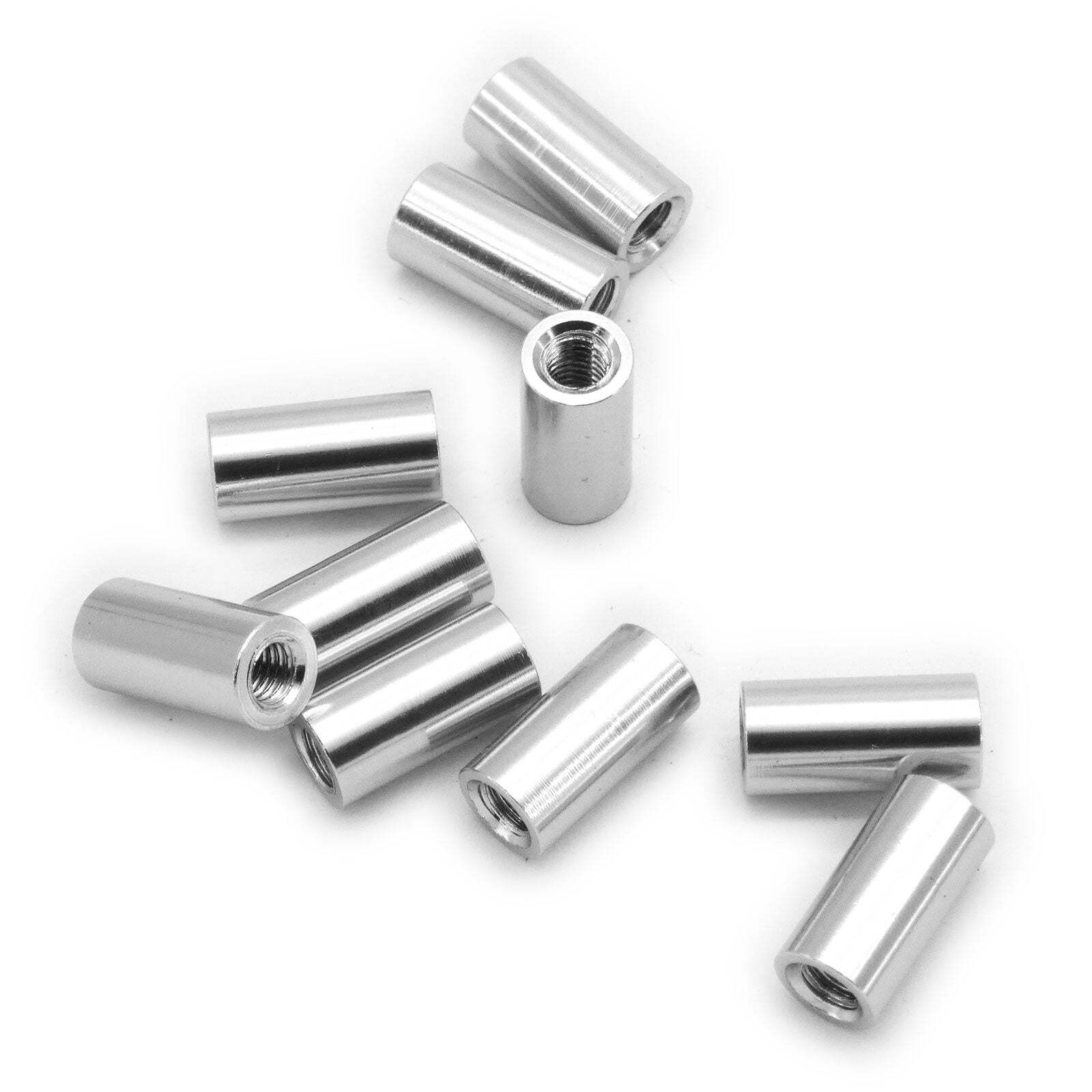 10pcs M3x10mm Aluminum Anodized Spacer Standoff (Silver)