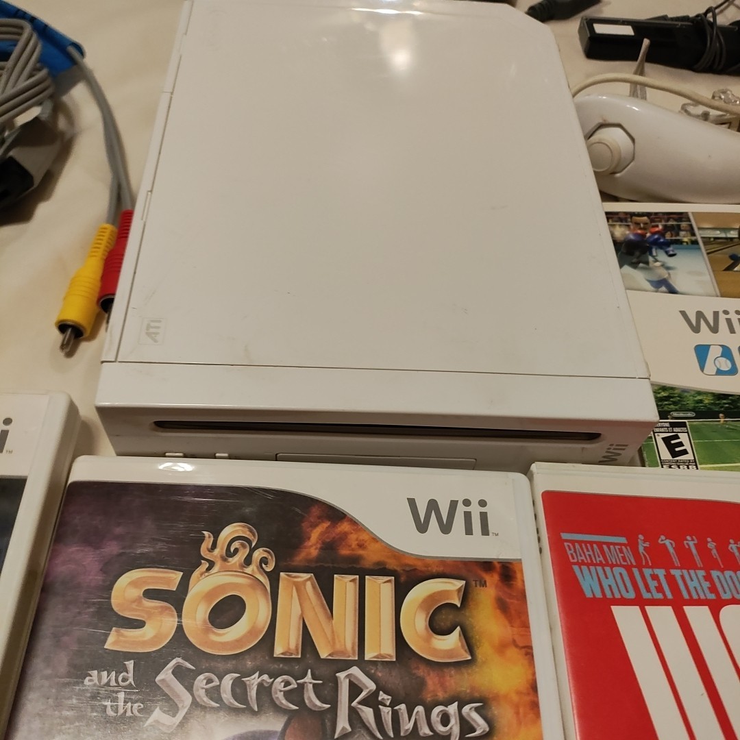 Nintendo Wii Game Console Bundle With Controllers And Games, No Power Cord