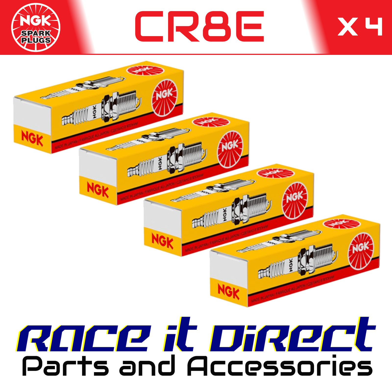 NGK Spark Plugs x4 CR8E Standard India