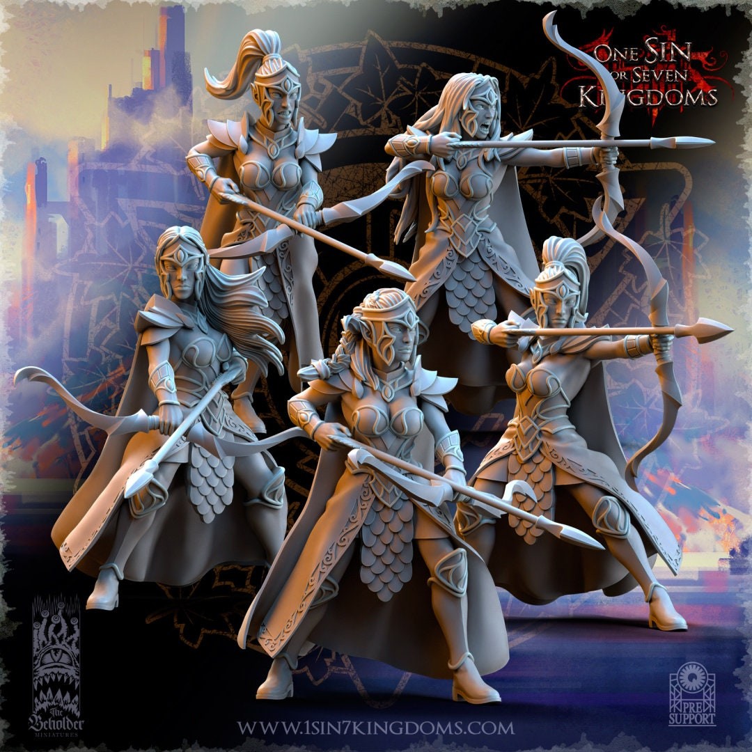 SilverMoor Elf Sisterhood Archer | The Beholder Miniatures