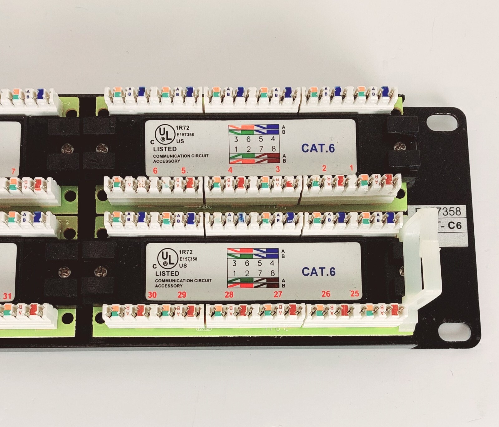 Tripp Lite 48 Port Data Rackmount CAT6 Ethernet 2U Patch Panel P48T-C6