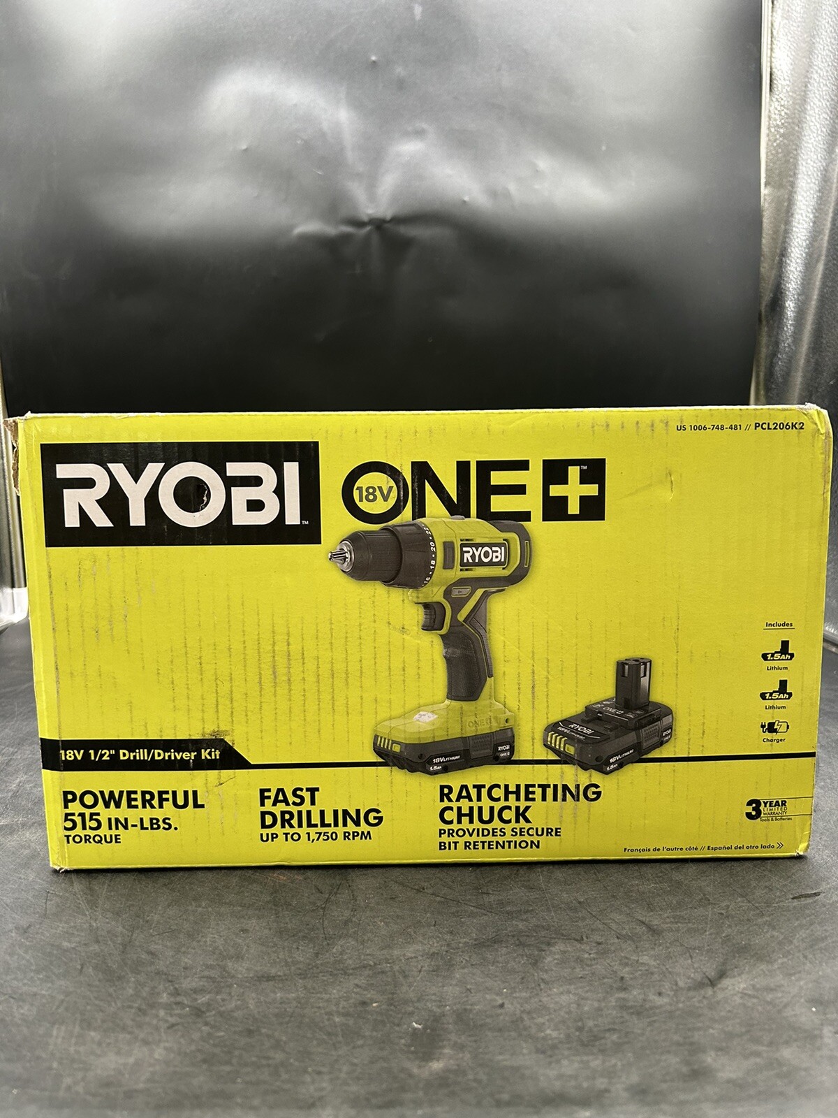 RYOBI  18V Cordless 1/2 in. Drill/Driver Kit PCL206K2