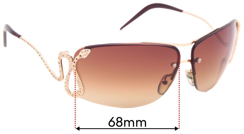 SFx Replacement Sunglass Lenses Fits Roberto Cavalli Maia 152s - 68mm Wide