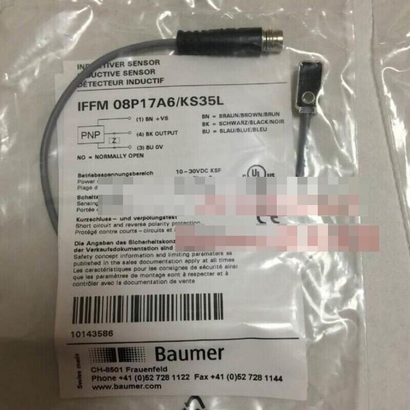 1PC NEW For Baumer Sensor IFFM 08P17A6/KS35L Proximity Switch fast shipping