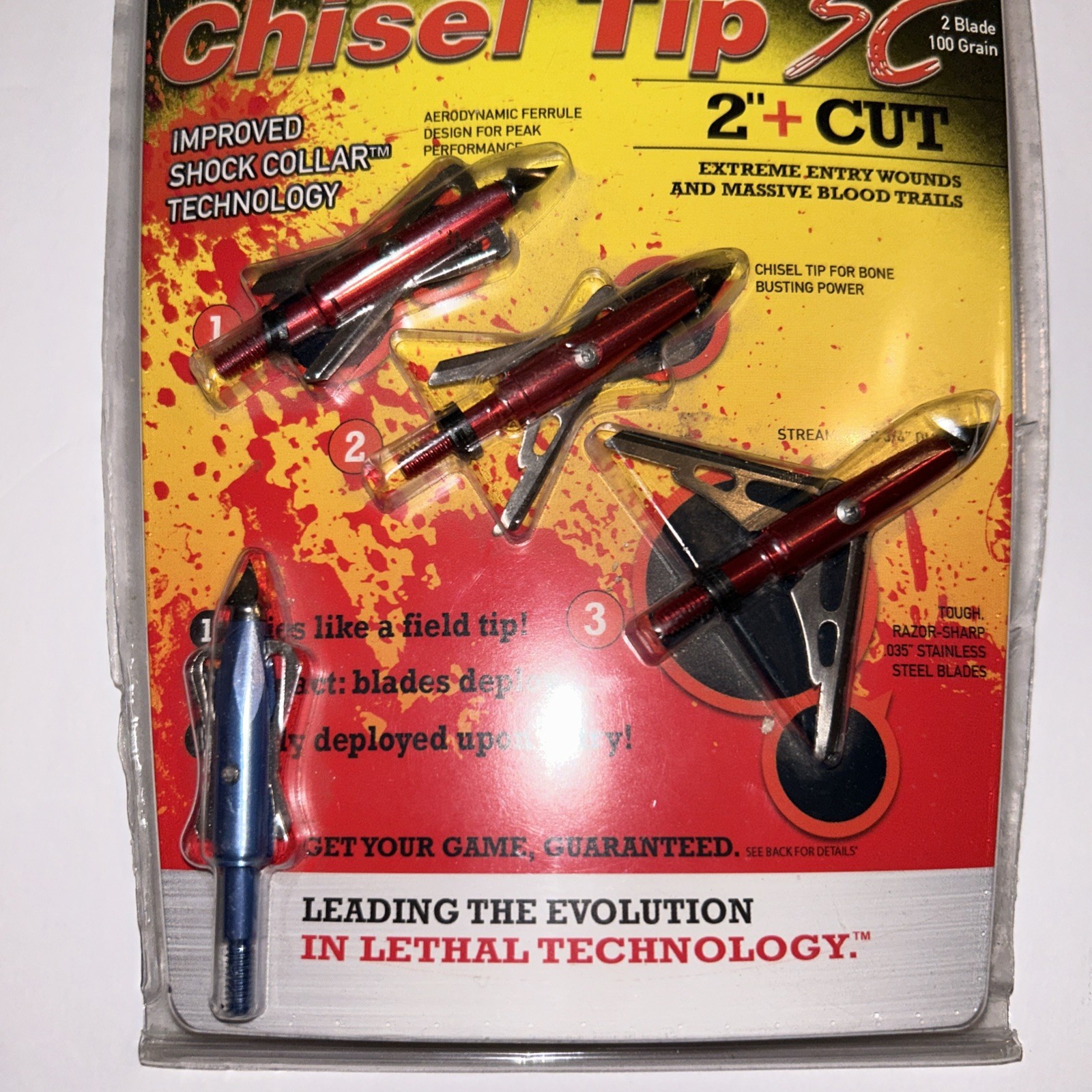 NEW Rage 3-Blade Chisel Tip SC, 3-Pack